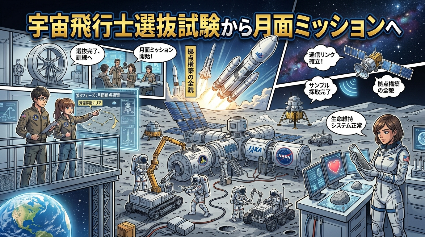 宇宙飛行士選抜試験から月面ミッションへ